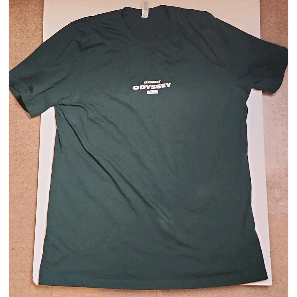 Starbucks Odyssey Beta T-Shirt Mens XL Limited Edition Green EUC
